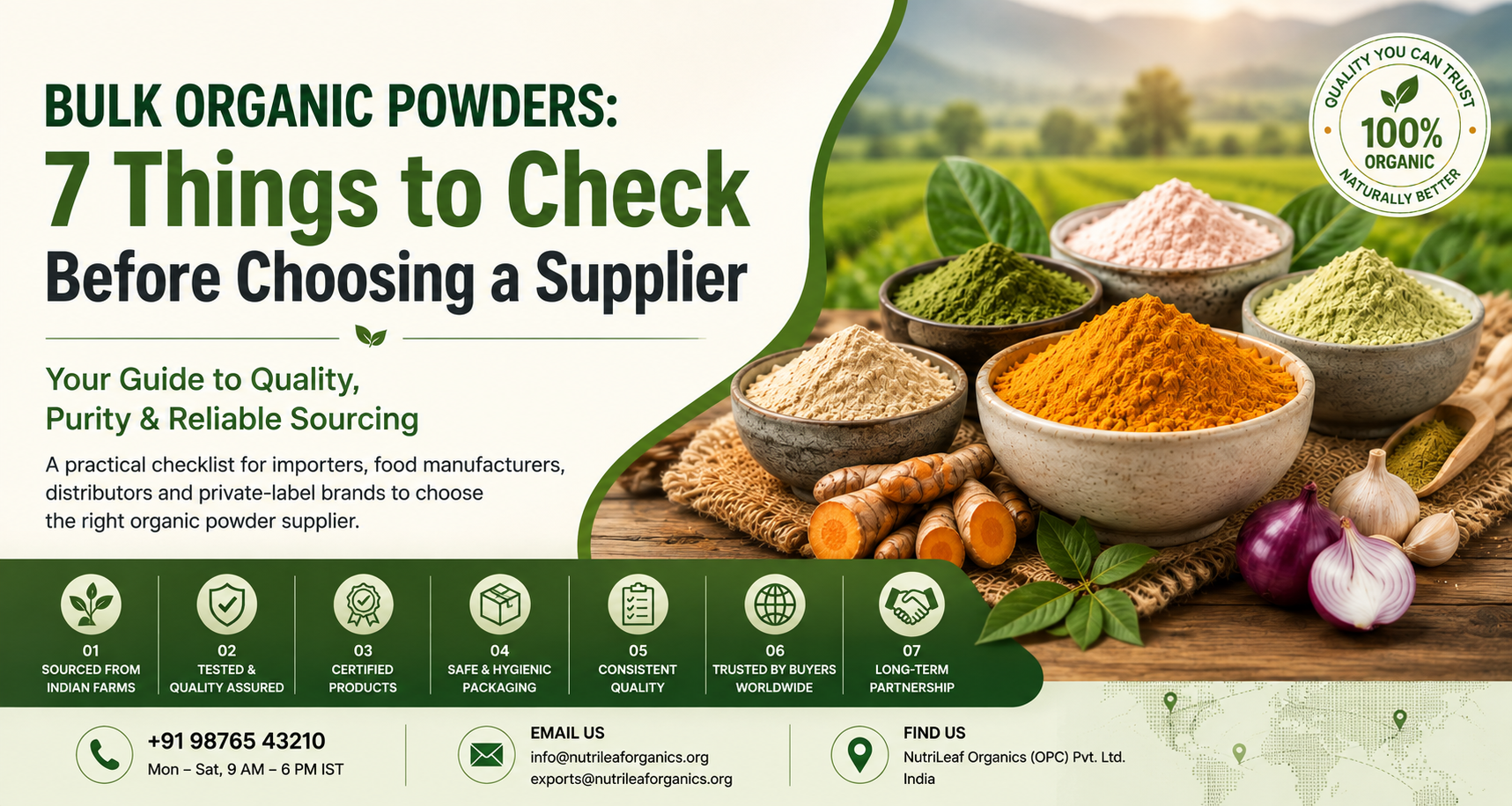 Bulk Organic Powders 7 Things to Check Before Choosing a Supplier