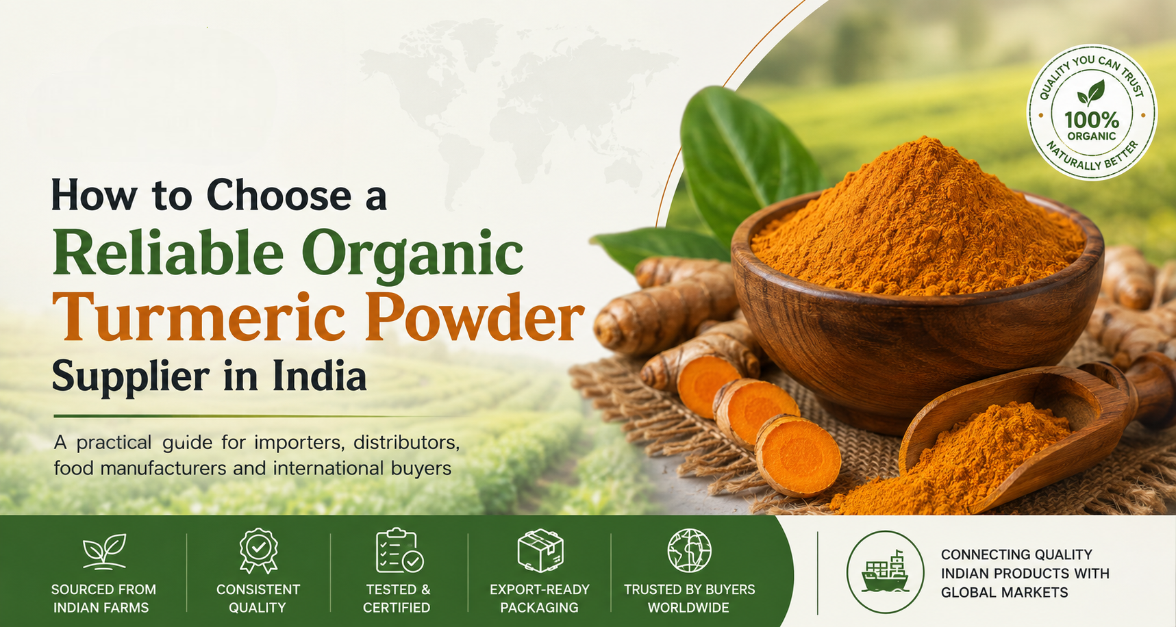 How to Choose a Reliable Organic Turmeric Powder Supplier in India